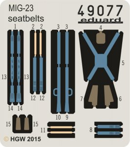 MiG-23 - Seatbelts FABRIC [Trumpeter] · EDU 49077 ·  Eduard · 1:48