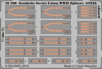 Seatbelts Soviet Union WWII fighters STEEL · EDU 49100 ·  Eduard · 1:48