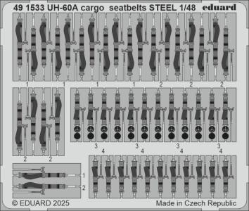 UH-60A - Cargo seatbelts - Steel [ICM] · EDU 491533 ·  Eduard · 1:48