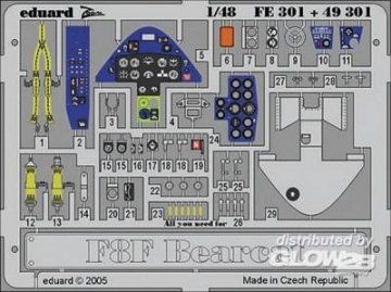 F8F Bearcat f�r Academy/Hobbycraft Bausatz &middot; EDU 49301 &middot;  Eduard &middot; 1:48