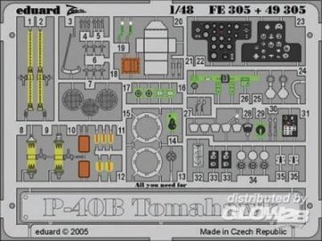 P-40B Tomahawk fr Trumpeter Bausatz · EDU 49305 ·  Eduard · 1:48