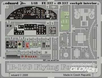 B-17G Flying Fortress - Cockpit - Interior [Revell] · EDU 49337 ·  Eduard · 1:48