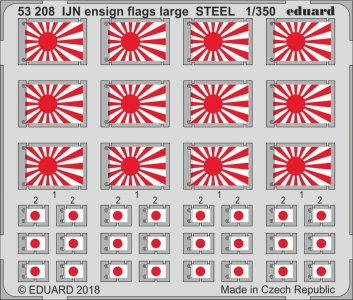 IJN ensign flags large STEEL · EDU 53208 ·  Eduard · 1:350