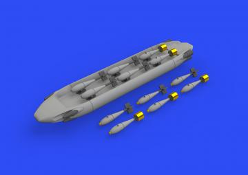 SUU-20 dispenser w/ BDU-33 & Mk.76 bombs · EDU 648566 · Eduard · 1:48 SUU-20 dispenser w/ BDU-33 & Mk.76 bombs · EDU 648566 · Eduard · 1:48