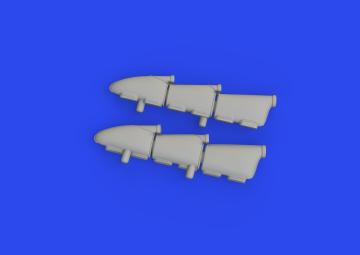 Hurricane Mk.I - Exhaust stacks - Print [HobbyBoss] &middot; EDU 648898 &middot;  Eduard &middot; 1:48