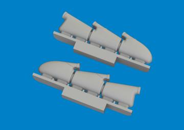 Spitfire Mk.V - Three-stacks exhaust rounded - Print [Tamiya] · EDU 672408 ·  Eduard · 1:72