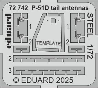 P-51D - Tail antennas - Steel · EDU 72742 ·  Eduard · 1:72