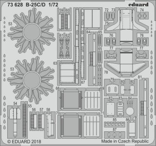 North American B25C/D Mitchell [Airfix] &middot; EDU 73628 &middot;  Eduard &middot; 1:72