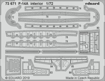 F-14A Tomcat - Interior [HobbyBoss] &middot; EDU 73671 &middot;  Eduard &middot; 1:72