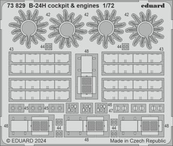 B-24H - Cockpit & engines [Airfix] &middot; EDU 73829 &middot;  Eduard &middot; 1:72