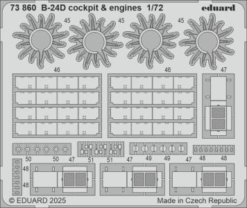 B-24D - Cockpit & engines [Airfix] &middot; EDU 73860 &middot;  Eduard &middot; 1:72