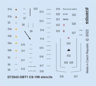 Avia CS-199 stencils [Eduard] · EDU D72043 ·  Eduard · 1:72