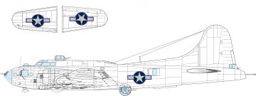 B-17F - US national insignia w/ blue outline [Edaurd] &middot; EDU EX1055 &middot;  Eduard &middot; 1:48