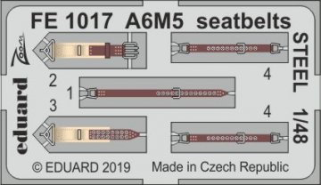 A6M5 Zero - Seatbelts STEEL [Tamiya] · EDU FE1017 ·  Eduard · 1:48