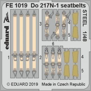 Dornier Do 217 N-1 - Seatbelts STEEL [ICM] · EDU FE1019 ·  Eduard · 1:48