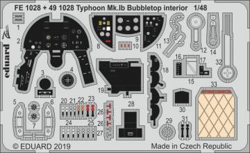 Typhoon Mk.Ib Bubbletop [Hasegawa/Italeri] · EDU FE1028 ·  Eduard · 1:48