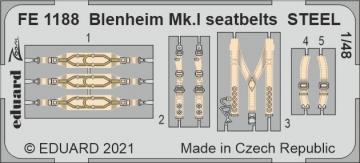 Blenheim Mk.I - Seatbelts STEEL [Airfix] · EDU FE1188 ·  Eduard · 1:48