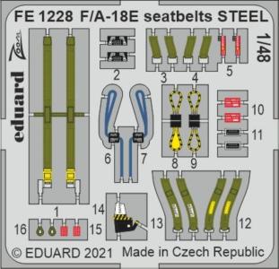 F/A-18E Super Hornet - Seatbelts STEEL [HobbyBoss] · EDU FE1228 ·  Eduard · 1:48