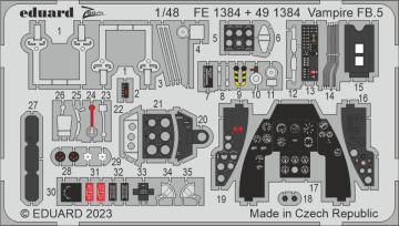 Vampire FB.5 [Airfix] · EDU FE1384 ·  Eduard · 1:48