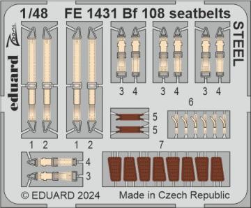 Messerschmitt Bf 108 - Seatbelts - Steel [Eduard] · EDU FE1431 ·  Eduard · 1:48