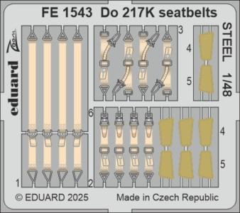 Do 217K - Seatbelts - Steel [ICM] &middot; EDU FE1543 &middot;  Eduard &middot; 1:48