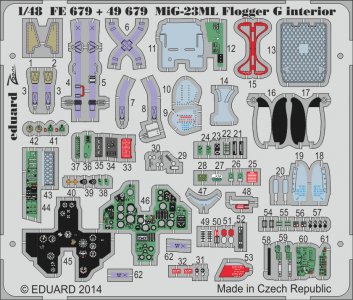 MiG-23ML Flogger G interior S.A. [Trumpeter] · EDU FE679 ·  Eduard · 1:48