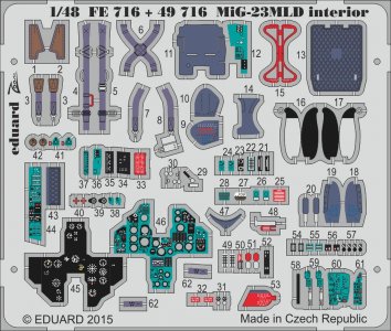 MiG-23MLD - Interior [Trumpeter] &middot; EDU FE716 &middot;  Eduard &middot; 1:48