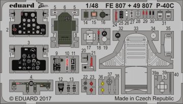 Curtiss P-40C [Bronco Models] · EDU FE807 ·  Eduard · 1:48