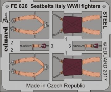 Seatbelts Italy WWII fighters STEEL · EDU FE826 ·  Eduard · 1:48
