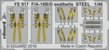 F/A-18B/D - Seatbelts STEEL [Kinetic] · EDU FE917 ·  Eduard · 1:48