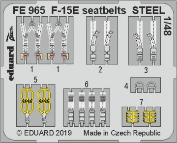 F-15E Strike Eagle - Seatbelts STEEL [Great Wall Hobby] · EDU FE965 ·  Eduard · 1:48