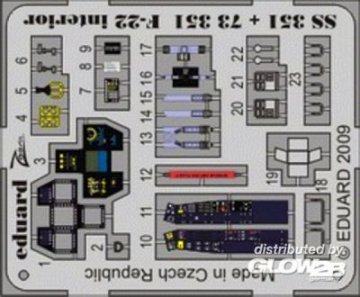 F-22 - Interior S.A. [HobbyBoss] · EDU SS351 ·  Eduard · 1:72