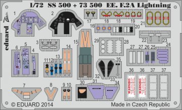English Electric Lightning F2A - Interior S.A. [Airfix] · EDU SS500 ·  Eduard · 1:72