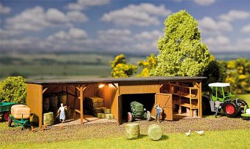 Heuballenlager mit Werkstatt · FAL 130523 ·  Faller · H0