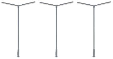 LED-Kreuzmastleuchte, zweiarmig, kaltwei� - 3 St�ck &middot; FAL 180122 &middot;  Faller &middot; H0