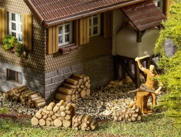 6 Kleine Brennholzstapel · FAL 180940 ·  Faller · H0