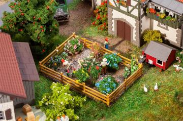 Ziergarten mit Blumen und Bschen · FAL 181276 ·  Faller · H0