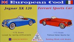 Jaguar XK120 & Ferrari · GLE 3604 · Glencoe Models · 1:72 Jaguar XK120 & Ferrari · GLE 3604 · Glencoe Models · 1:72