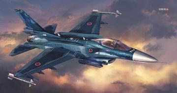 Mitsubishi F-2A Kai · HG 607518 ·  Hasegawa · 1:48