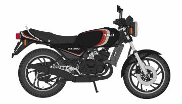 Yamaha RZ350, 1982, Schwarz &middot; HG 621763 &middot;  Hasegawa &middot; 1:12