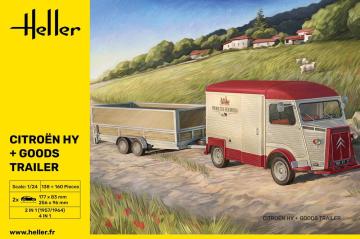 Citroen HY + Goods Trailer · HE 50331 ·  Heller · 1:24