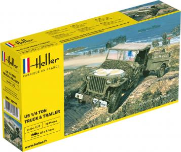 Willys MB Jeep & Trailer · HE 79997 · Heller · 1:72 Willys MB Jeep & Trailer · HE 79997 · Heller · 1:72