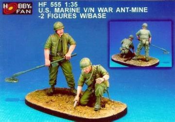 U.S. Marine V/N War Ant-Mine-2Fig.w/Base &middot; HF 555 &middot;  Hobby Fan &middot; 1:35