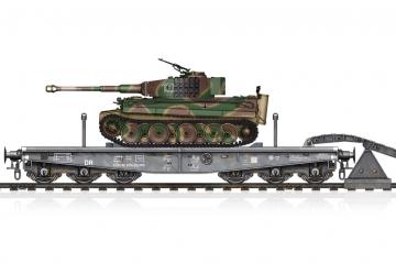 Schwere Plattformwagen Type SSyms 80&Pz.Kpfw.VI Ausf.E Sd.Kfz181 TigerI (Mid Prod.) · HBO 82934 ·  HobbyBoss · 1:72