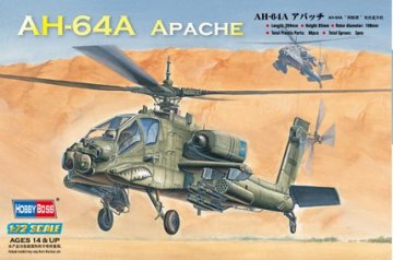 Hughes AH-64A Apache Attack Helicopter · HBO 87218 ·  HobbyBoss · 1:72