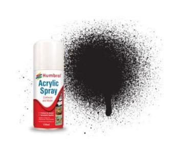 Humbrol Acryl-Spray Schwarz matt 150 ml · HR AD6033 ·  Humbrol