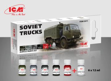 Acrylic paint set -Soviet trucks (6 x 12ml) · ICM 3011 ·  ICM