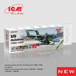 Acrylic Paint Set - US Aviation 1980 - 1990 [6 x 12 ml] · ICM 3028 ·  ICM