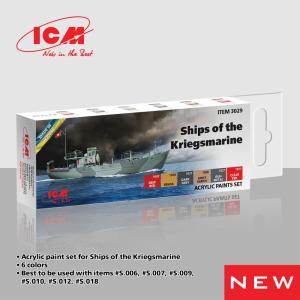 Acrylic Paint Set - Ships of the Kriegsmarine [6 x 12 ml] &middot; ICM 3029 &middot;  ICM