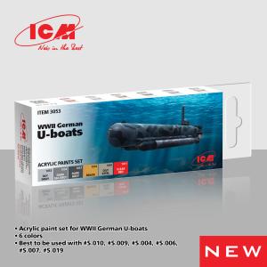 Acrylic Paint Set - WWII German U-Boats [6 x 12 ml] · ICM 3053 ·  ICM